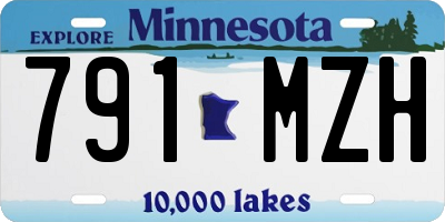 MN license plate 791MZH