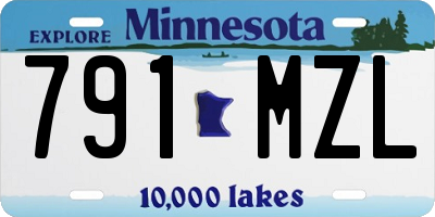 MN license plate 791MZL