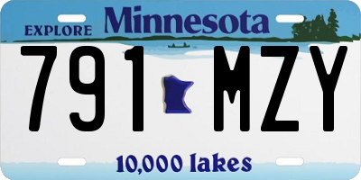 MN license plate 791MZY