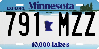 MN license plate 791MZZ