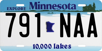 MN license plate 791NAA
