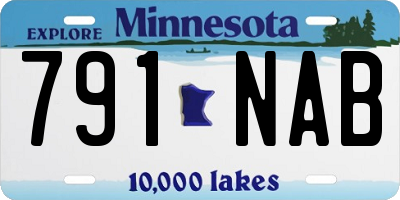 MN license plate 791NAB