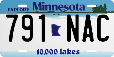 MN license plate 791NAC