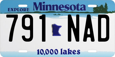 MN license plate 791NAD