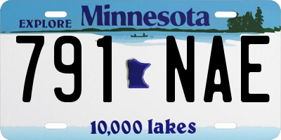 MN license plate 791NAE
