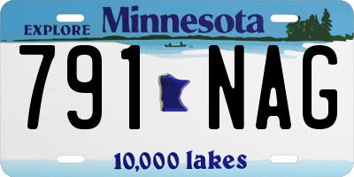 MN license plate 791NAG