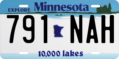MN license plate 791NAH