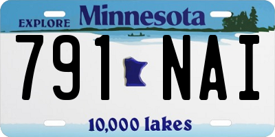 MN license plate 791NAI