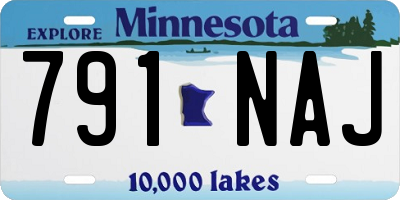 MN license plate 791NAJ