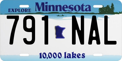 MN license plate 791NAL