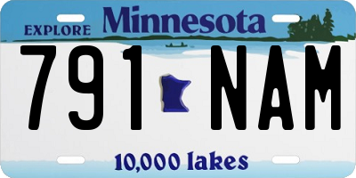 MN license plate 791NAM