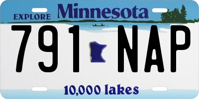 MN license plate 791NAP