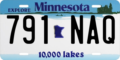 MN license plate 791NAQ