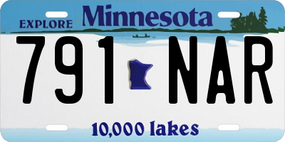 MN license plate 791NAR