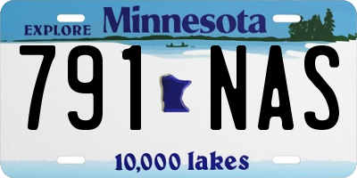 MN license plate 791NAS