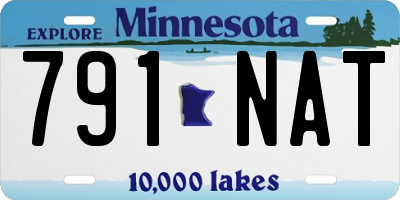 MN license plate 791NAT