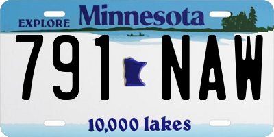 MN license plate 791NAW