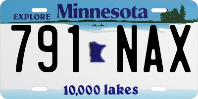 MN license plate 791NAX