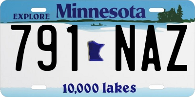 MN license plate 791NAZ