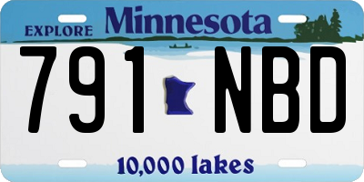 MN license plate 791NBD