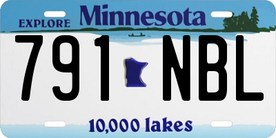 MN license plate 791NBL