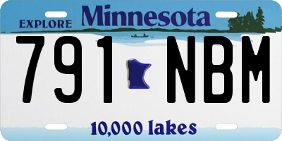 MN license plate 791NBM