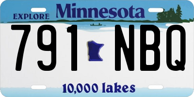MN license plate 791NBQ