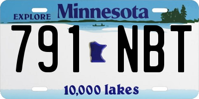 MN license plate 791NBT