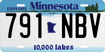 MN license plate 791NBV