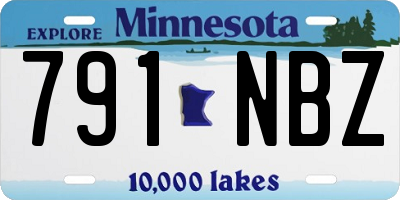 MN license plate 791NBZ