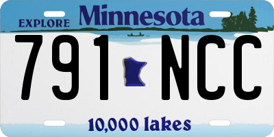 MN license plate 791NCC