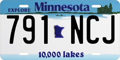 MN license plate 791NCJ