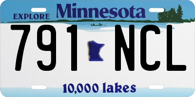 MN license plate 791NCL