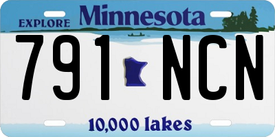 MN license plate 791NCN