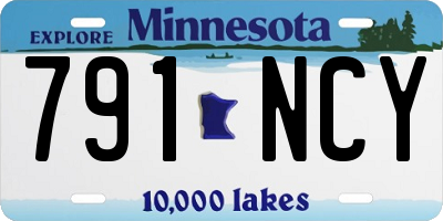 MN license plate 791NCY