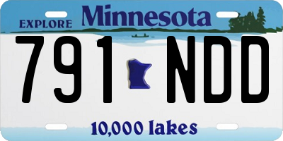 MN license plate 791NDD