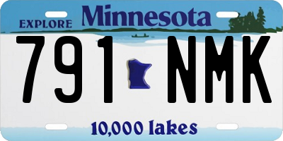 MN license plate 791NMK
