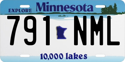 MN license plate 791NML