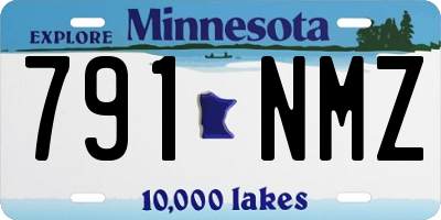 MN license plate 791NMZ