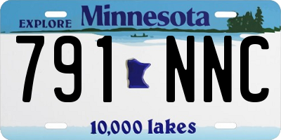 MN license plate 791NNC