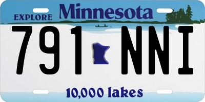 MN license plate 791NNI