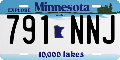 MN license plate 791NNJ