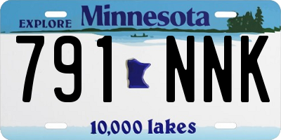 MN license plate 791NNK