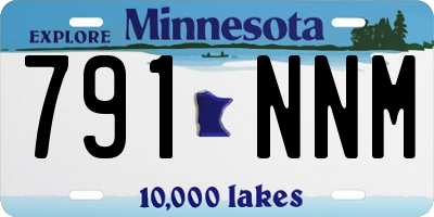 MN license plate 791NNM
