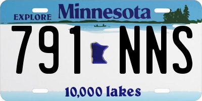 MN license plate 791NNS