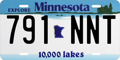 MN license plate 791NNT