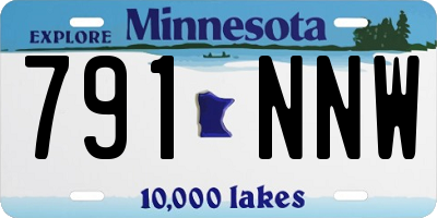 MN license plate 791NNW