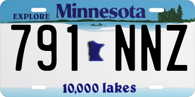 MN license plate 791NNZ