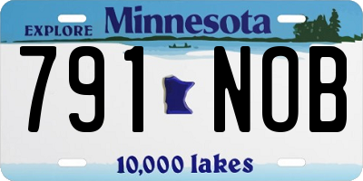 MN license plate 791NOB