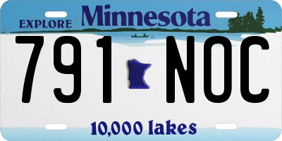 MN license plate 791NOC